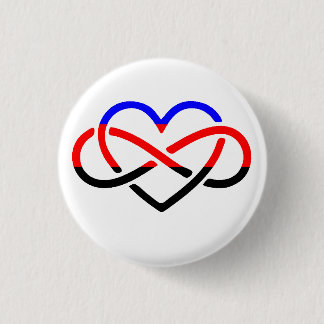 Macaron Rond 2,50 Cm Pin de bouton de coeur d'infini de Polyamory