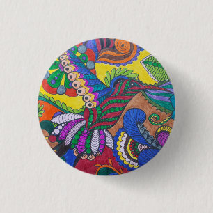 Macaron Rond 2,50 Cm Pin de bouton de colibri