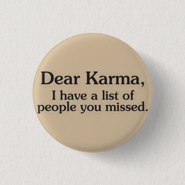 Macaron Rond 2,50 Cm Pin de bouton de karma (Devant)