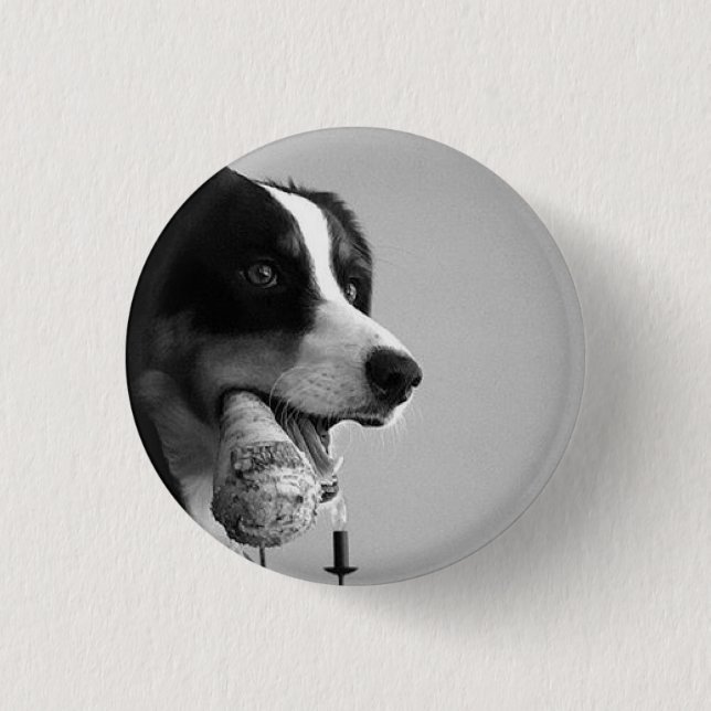Macaron Rond 2,50 Cm Pin de chien (Devant)