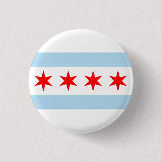MACARON ROND 2,50 CM PIN DE DRAPEAU DE CHICAGO
