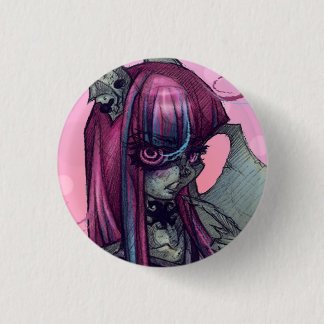 Macaron Rond 2,50 Cm Pin de fille de monstre de gargouille