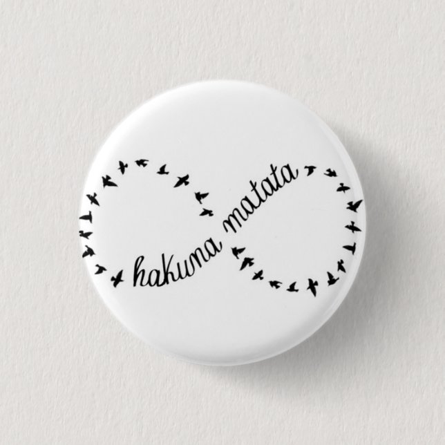 Macaron Rond 2,50 Cm Pin de Hakuna Matata (Devant)