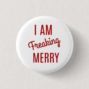 Macaron Rond 2,50 Cm Pin de Joyeux Noël