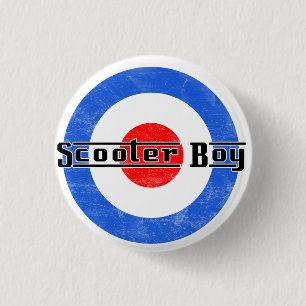 Macaron Rond 2,50 Cm Pin de Lambretta de garçon de scooter