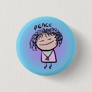 Macaron Rond 2,50 Cm Pin de paix par Smeople