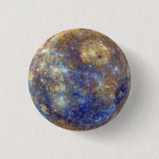 Macaron Rond 2,50 Cm Pin de planète de Mercury