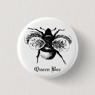 Macaron Rond 2,50 Cm Pin de reine des abeilles