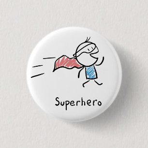 Macaron Rond 2,50 Cm Pin de superhéros