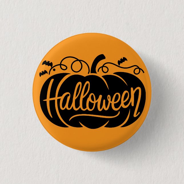 MACARON ROND 2,50 CM PIN HALLOWEEN (Devant)