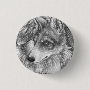 Macaron Rond 2,50 Cm Pin mexicain de loup gris