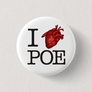 Macaron Rond 2,50 Cm Pin « Poe Heart »