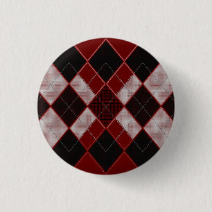 Macaron Rond 2,50 Cm Pin rouge de Jacquard