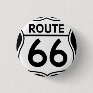 Macaron Rond 2,50 Cm Pin « ROUTE 66 "