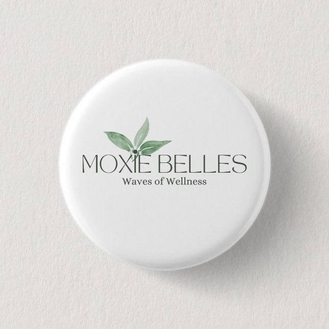 Macaron Rond 2,50 Cm Pinceau de bouton Moxie Belles (Devant)