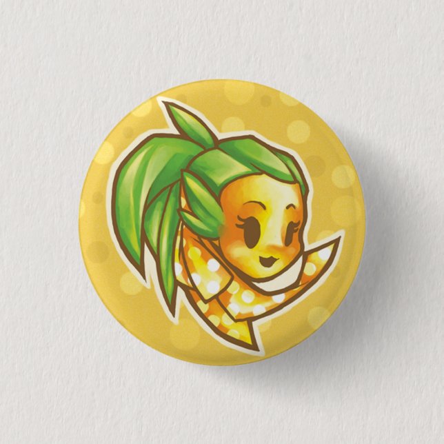 Macaron Rond 2,50 Cm PineappleChibiHead (Devant)