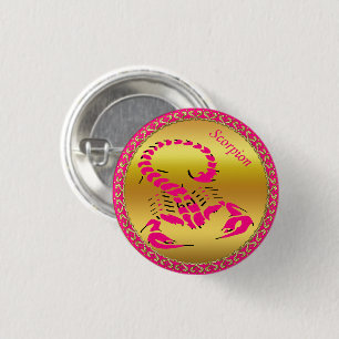 Macaron Rond 2,50 Cm Pink poisonous scorpion very venomous insect