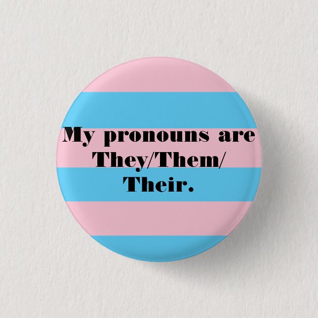 Macaron Rond 2,50 Cm Pins Pronoun - Ils/Eux (Devant)