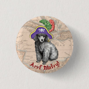 Macaron Rond 2,50 Cm Pirate de caniche miniature