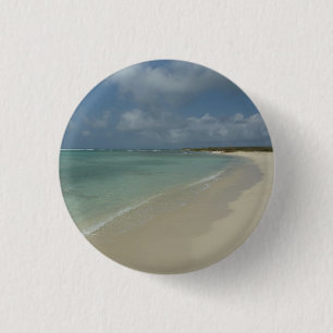 Macaron Rond 2,50 Cm Plage d'Aruba II Magnifique paysage naturel