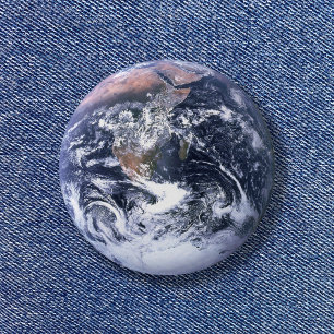 Macaron Rond 2,50 Cm Planète Terre Blue Marble