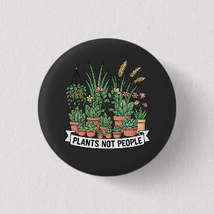 Macaron Rond 2,50 Cm Plantes Pas Personnes Drôle de Jardinier Introve