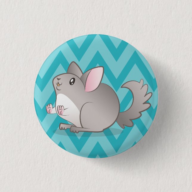 Macaron Rond 2,50 Cm Plaque 3,2cm Chinchilla Bleu (Devant)