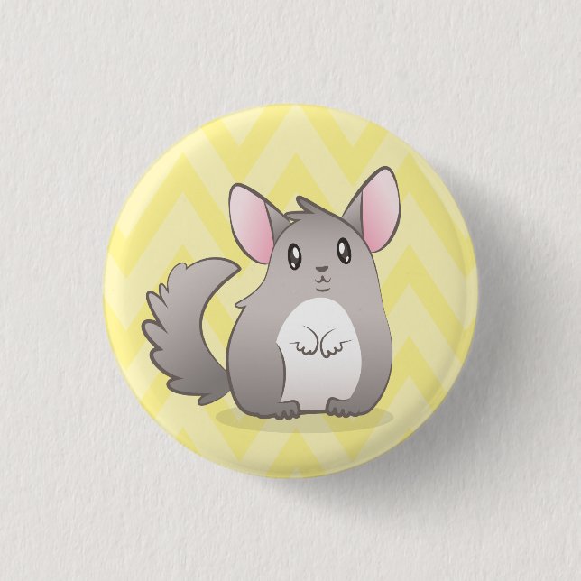 Macaron Rond 2,50 Cm Plaque 3,2cm Chinchilla Jaune (Devant)