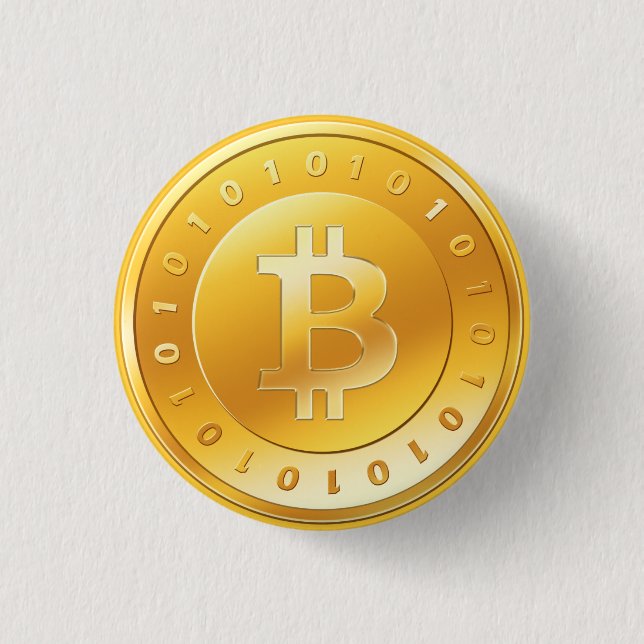 Macaron Rond 2,50 Cm Plaque Bitcoin - M1 (Devant)