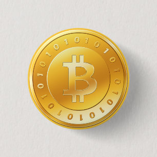 Macaron Rond 2,50 Cm Plaque Bitcoin - M1