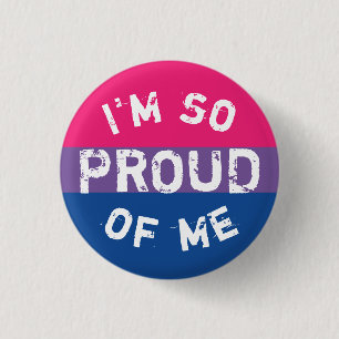 Macaron Rond 2,50 Cm Plaque Drapeau Bissexué Sous Proud - Love i Love