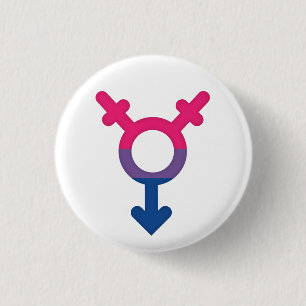 Macaron Rond 2,50 Cm Plaque Drapeau Symbole Bissexué Elle - Love i Lov