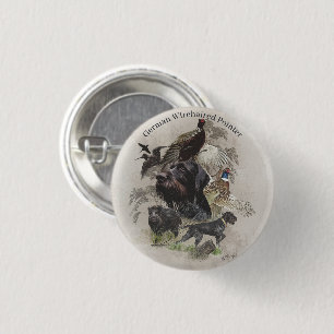 Macaron Rond 2,50 Cm Pointeur À poils durs allemand