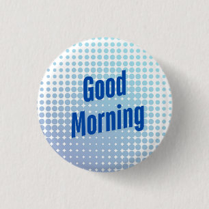 Macaron Rond 2,50 Cm Points Bleus du bon matin
