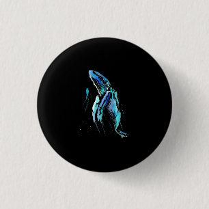 Macaron Rond 2,50 Cm Poison de Whale Swimming Diving