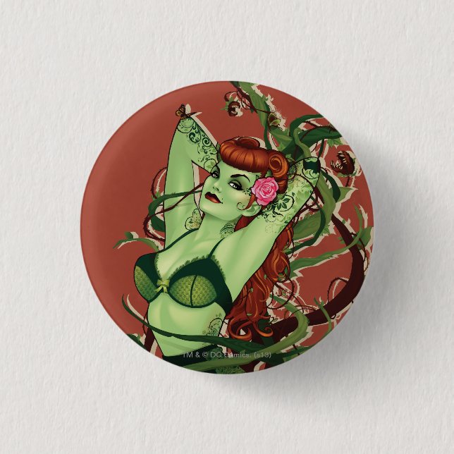 Macaron Rond 2,50 Cm Poison Ivy Bombshell (Devant)