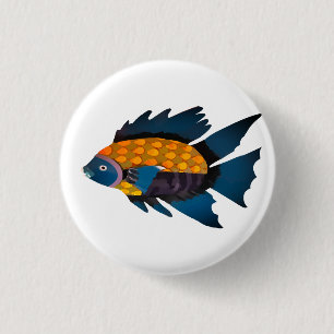 Macaron Rond 2,50 Cm Poisson, Animal, Dessin