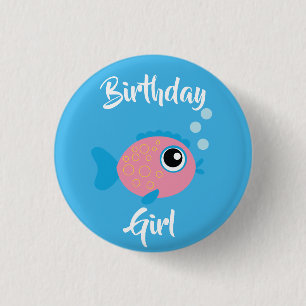 Macaron Rond 2,50 Cm Poisson Mer Océan Anniversaire Enfant Aquarium