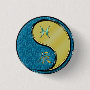 Macaron Rond 2,50 Cm Poissons & Dragon de Métal