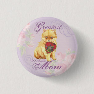 Macaron Rond 2,50 Cm Pomeranian Heart Mom