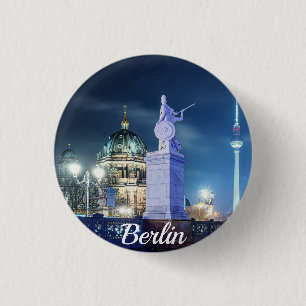 Macaron Rond 2,50 Cm Pont de pierre près de la cathédrale de Berlin en 