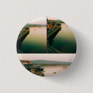 Macaron Rond 2,50 Cm Port de Tobermory, île de Mull, Écosse