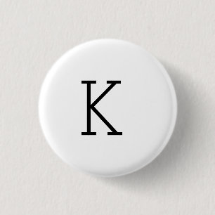 MACARON ROND 2,50 CM PORTE - CLÉ DE NOM PERSONNALISÉ SIMPLE MONOGRAMME