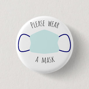 Macaron Rond 2,50 Cm Portez Un Masque, S'Il Vous Plaît