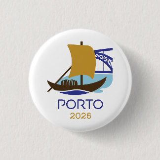 Macaron Rond 2,50 Cm Porto Portugal 2026 International Convention Pin