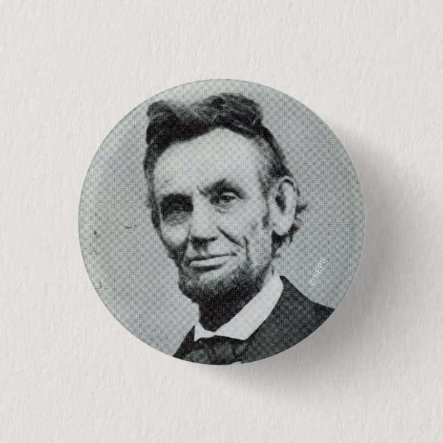 Macaron Rond 2,50 Cm Portrait d'Abe Lincoln 1 (Devant)