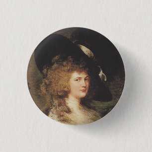Macaron Rond 2,50 Cm Portrait de Georgiana, Duchesse du Devonshire