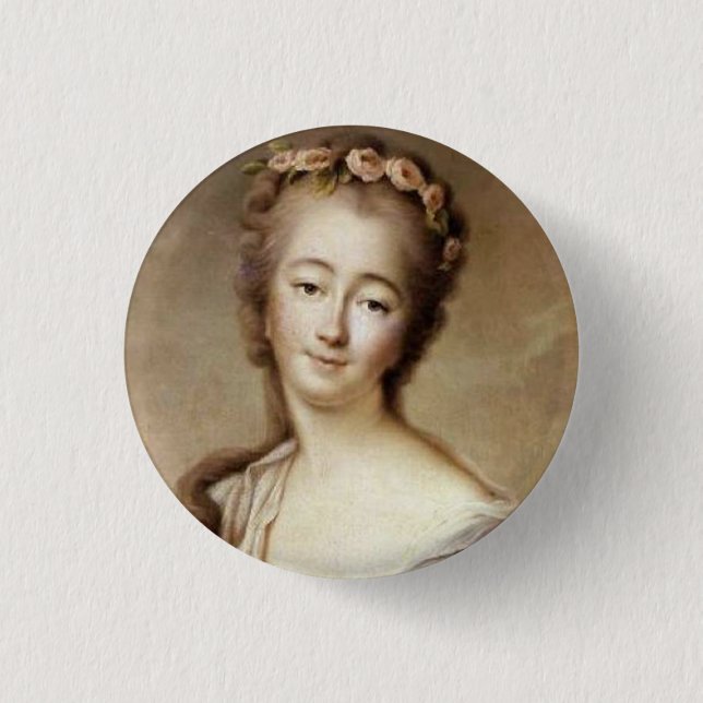 Macaron Rond 2,50 Cm Portrait de Madame du Barry (Devant)