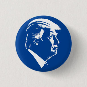 Macaron Rond 2,50 Cm Portrait du profil Donald Trump