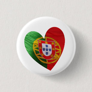 Macaron Rond 2,50 Cm Portugais : drapeau et coeur